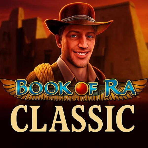 Book of Ra Classic online game logo by Novomatic on bingovoyage.uk